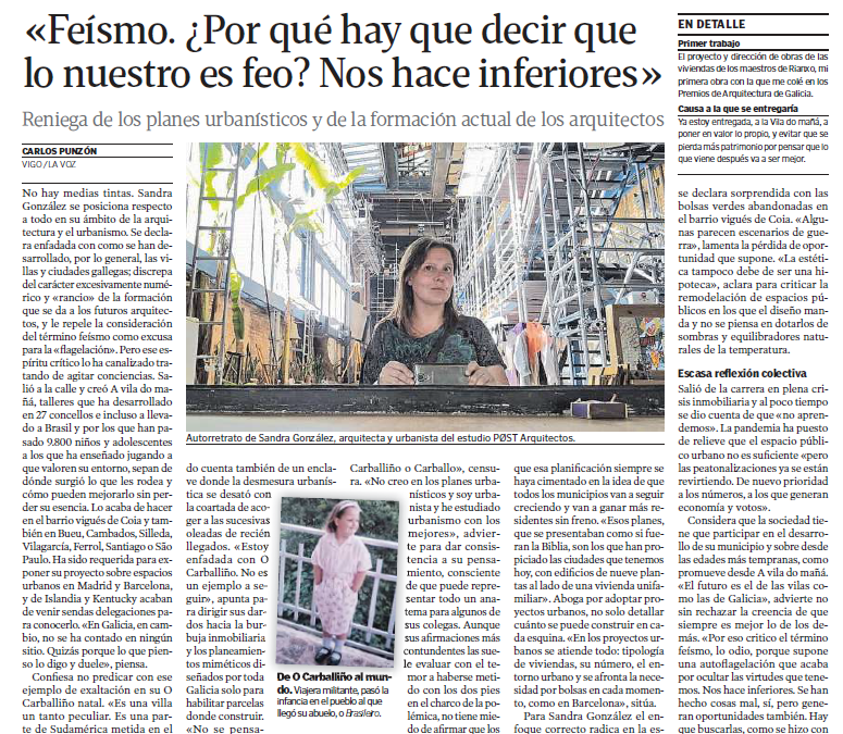 Sandra González, arquitecta: «¡Feísmo! ¿Por qué hay que decir que lo nuestro es feo? Nos hace inferiores»